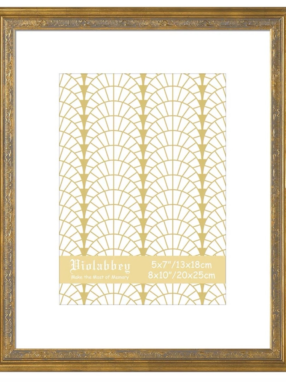 Violabbey Gold Ornate Picture Frame - Gold 8X10